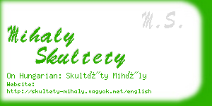 mihaly skultety business card